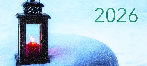 Laterne im Schnee